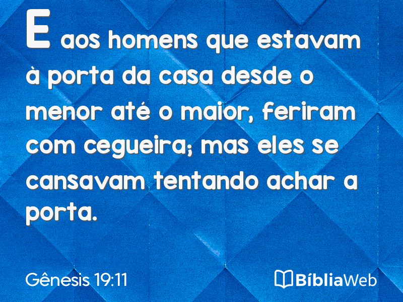 Gênesis 19:11 em imagem para compartilhar