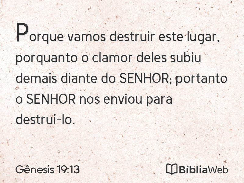 Gênesis 19:13 em imagem para compartilhar