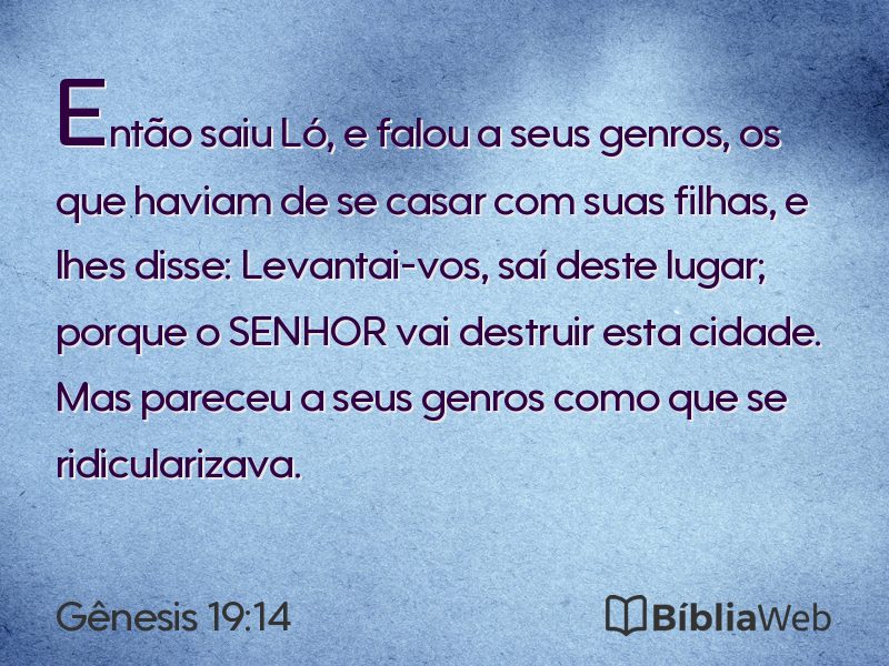 Gênesis 19:14 em imagem para compartilhar