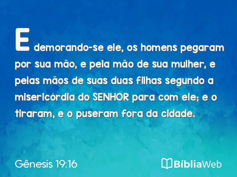 Gênesis 19:16 em imagem para compartilhar
