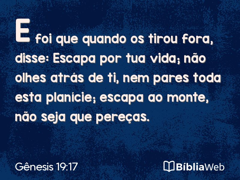 Gênesis 19:17 em imagem para compartilhar