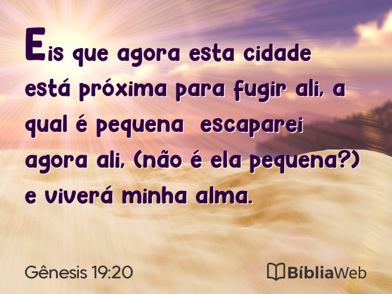 Gênesis 19:20 em imagem para compartilhar