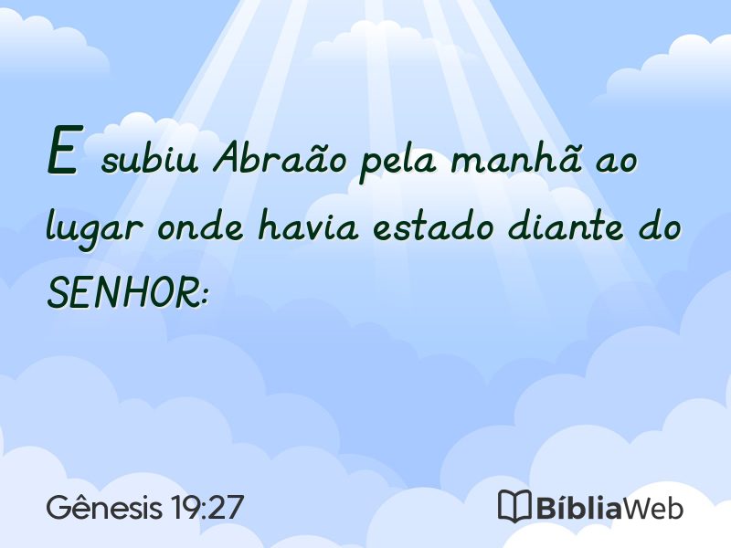 Gênesis 19:27 em imagem para compartilhar