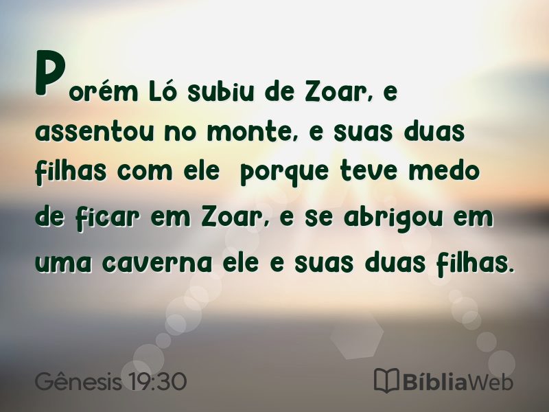 Gênesis 19:30 em imagem para compartilhar