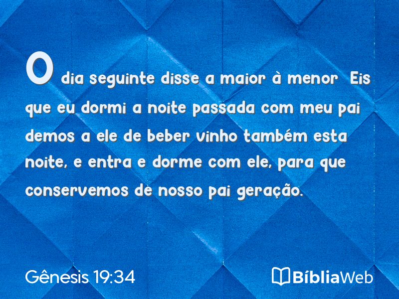 Gênesis 19:34 em imagem para compartilhar