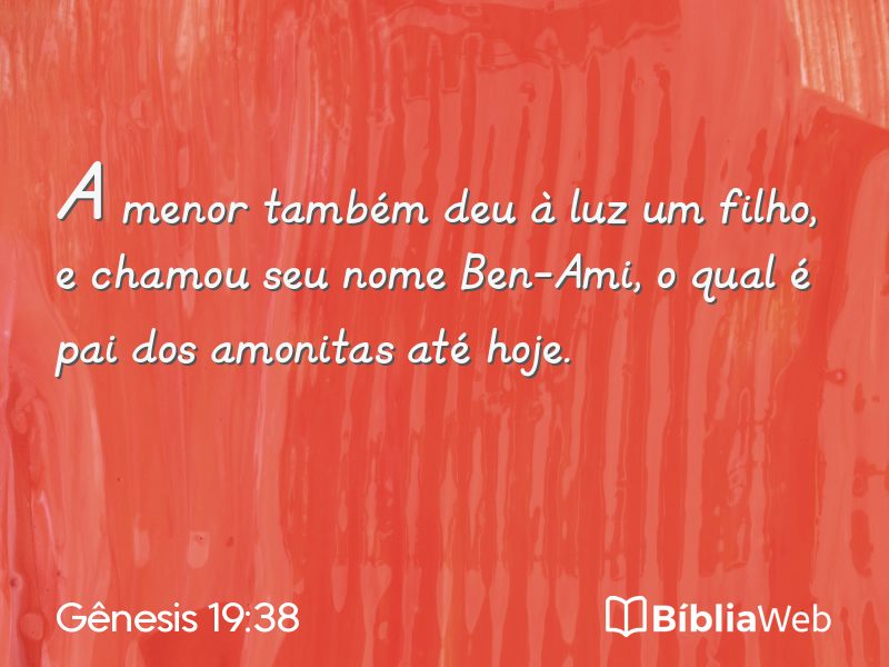 Gênesis 19:38 em imagem para compartilhar