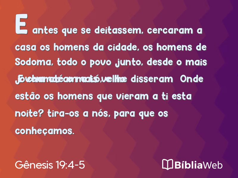 Gênesis 19:4-5 em imagem para compartilhar