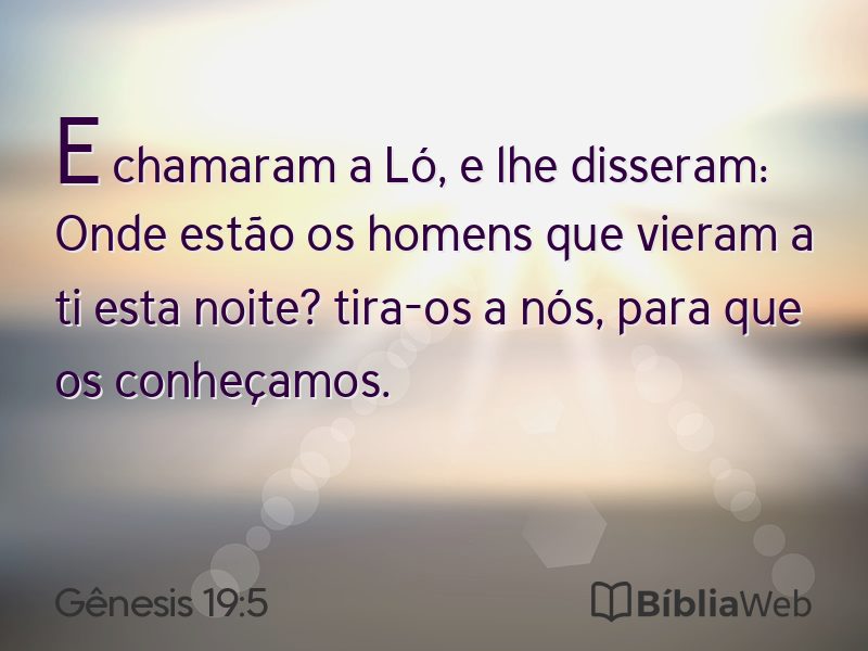 Gênesis 19:5 em imagem para compartilhar