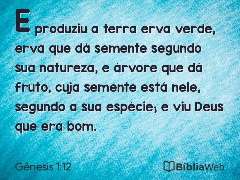 Gênesis 1:12 em imagem para compartilhar