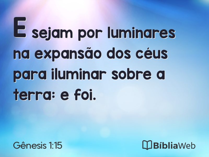 Gênesis 1:15 em imagem para compartilhar
