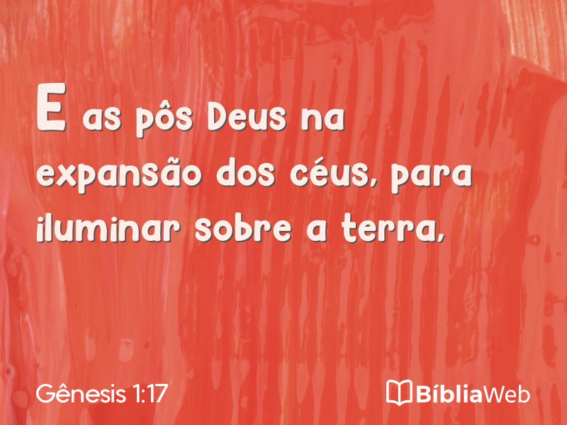 Gênesis 1:17 em imagem para compartilhar
