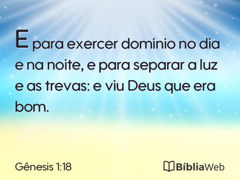 Gênesis 1:18 em imagem para compartilhar