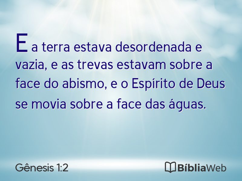 Gênesis 1:2 em imagem para compartilhar