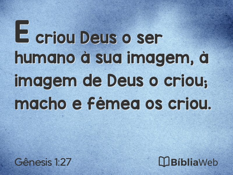 Gênesis 1:27 em imagem para compartilhar