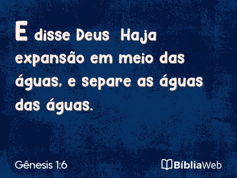 Gênesis 1:6 em imagem para compartilhar