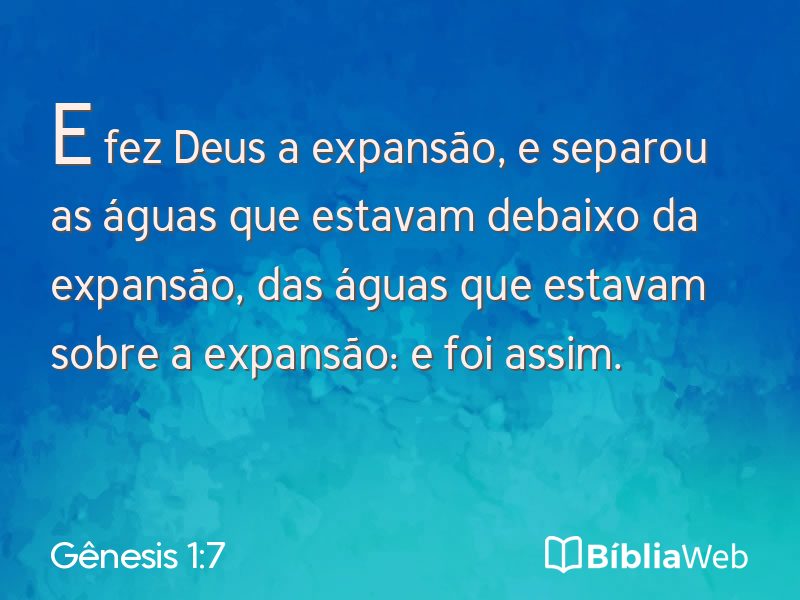 Gênesis 1:7 em imagem para compartilhar