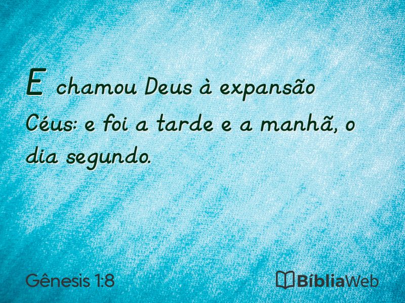Gênesis 1:8 em imagem para compartilhar