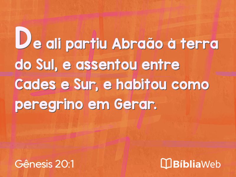 Gênesis 20:1 em imagem para compartilhar