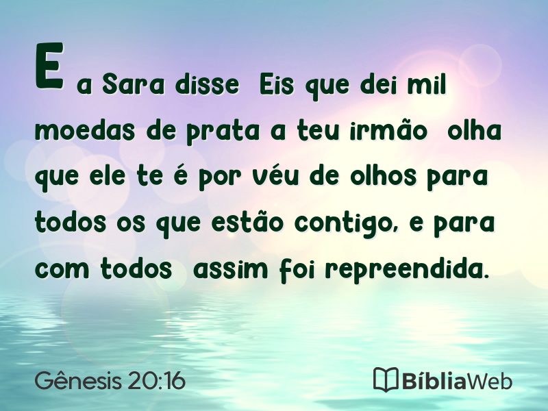 Gênesis 20:16 em imagem para compartilhar
