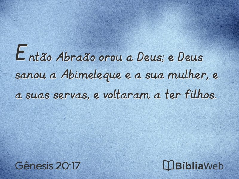 Gênesis 20:17 em imagem para compartilhar
