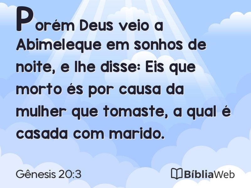 Gênesis 20:3 em imagem para compartilhar