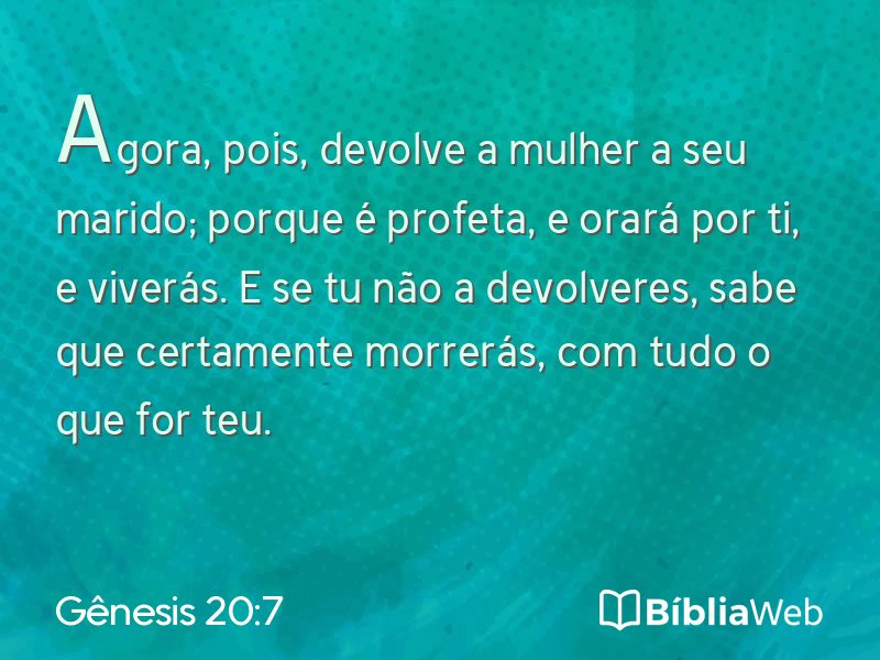 Gênesis 20:7 em imagem para compartilhar