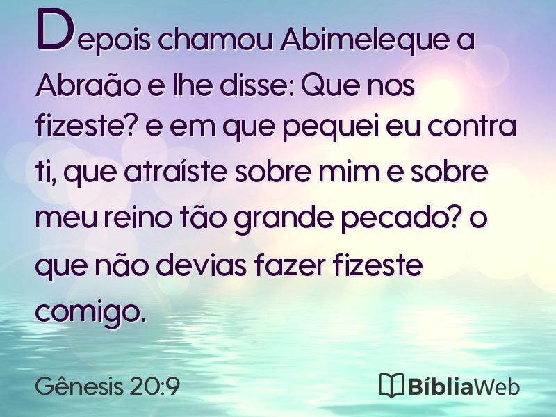 Gênesis 20:9 em imagem para compartilhar