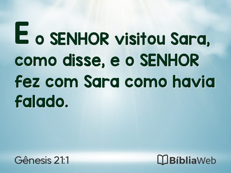 Gênesis 21:1 em imagem para compartilhar