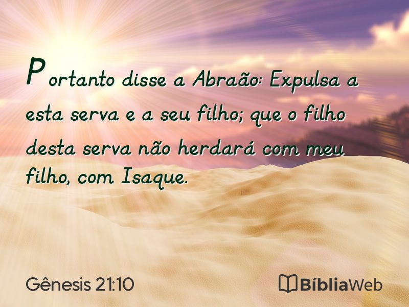 Gênesis 21:10 em imagem para compartilhar