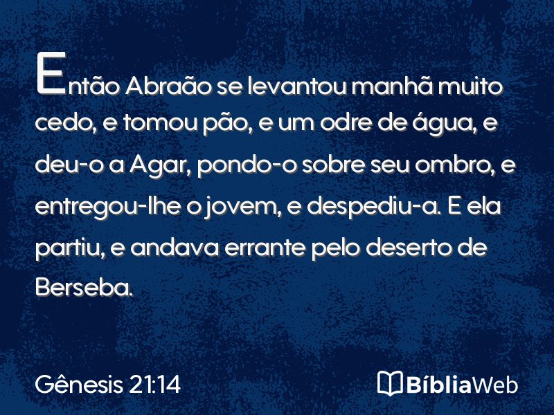 Gênesis 21:14 em imagem para compartilhar