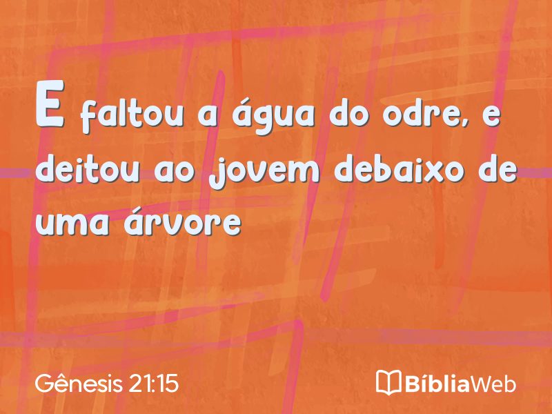Gênesis 21:15 em imagem para compartilhar