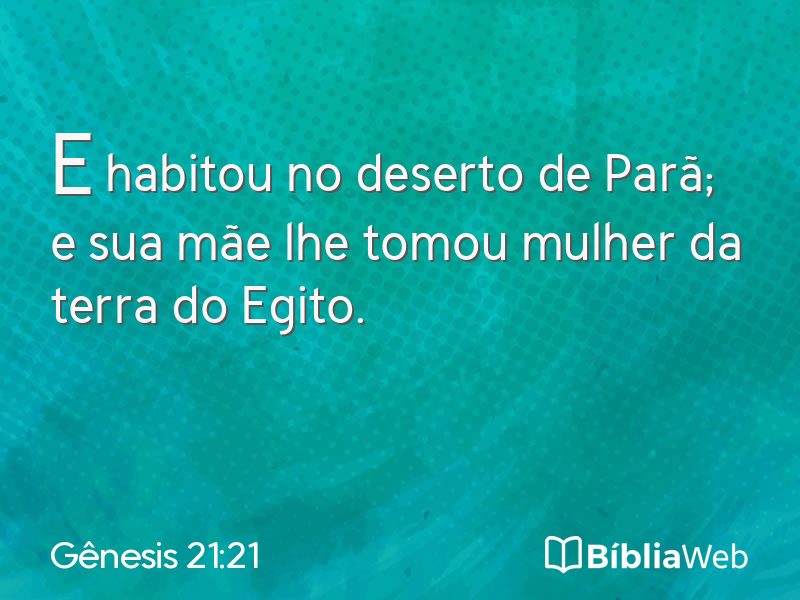 Gênesis 21:21 em imagem para compartilhar