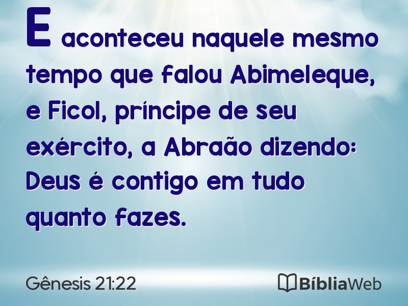 Gênesis 21:22 em imagem para compartilhar