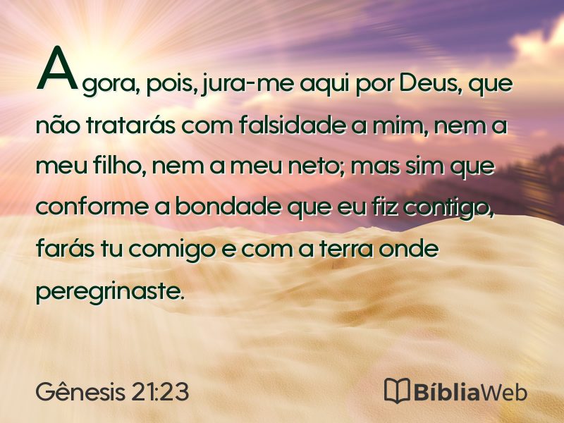 Gênesis 21:23 em imagem para compartilhar