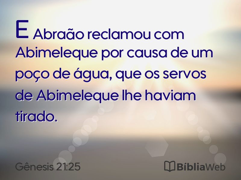 Gênesis 21:25 em imagem para compartilhar