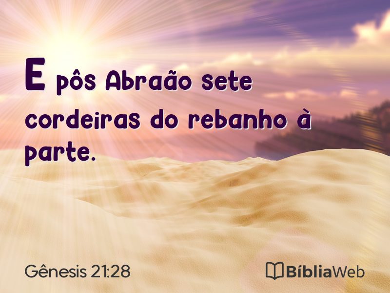 Gênesis 21:28 em imagem para compartilhar