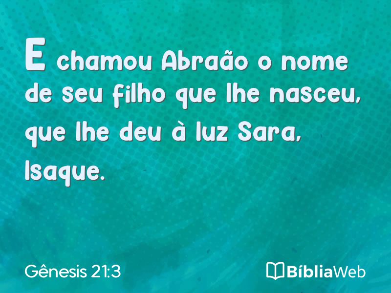 Gênesis 21:3 em imagem para compartilhar