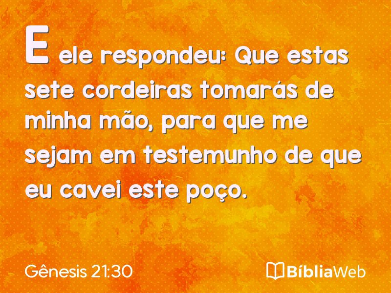 Gênesis 21:30 em imagem para compartilhar