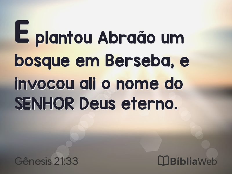 Gênesis 21:33 em imagem para compartilhar