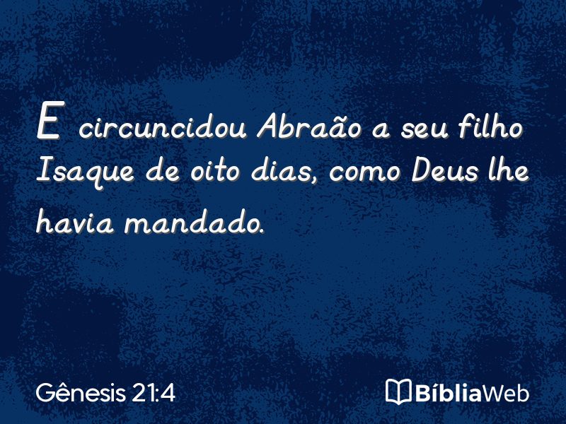 Gênesis 21:4 em imagem para compartilhar