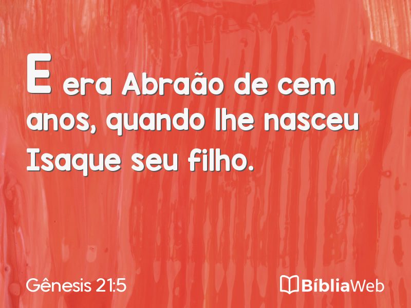 Gênesis 21:5 em imagem para compartilhar