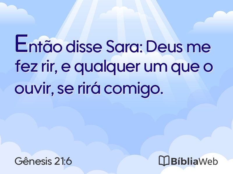 Gênesis 21:6 em imagem para compartilhar