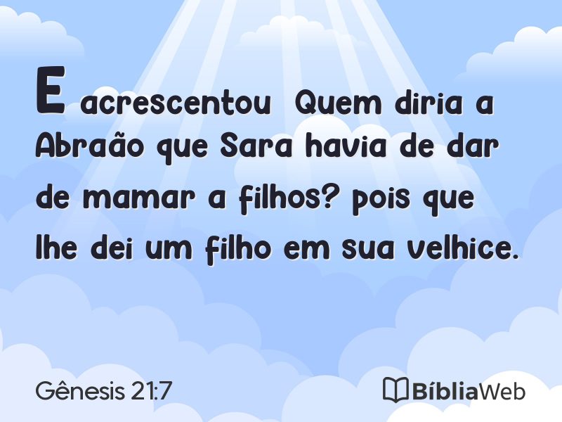 Gênesis 21:7 em imagem para compartilhar
