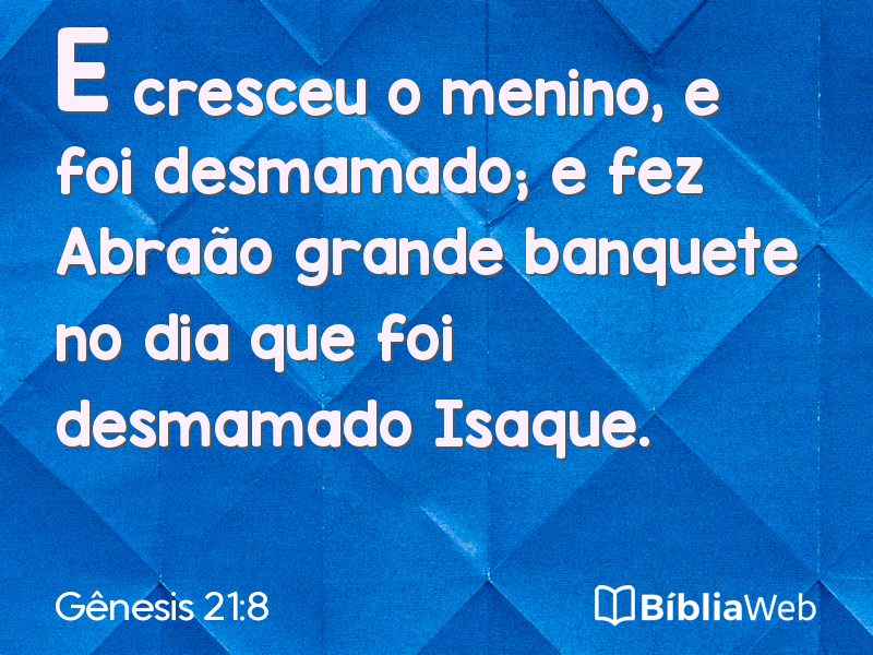 Gênesis 21:8 em imagem para compartilhar