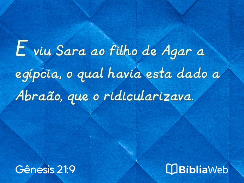 Gênesis 21:9 em imagem para compartilhar