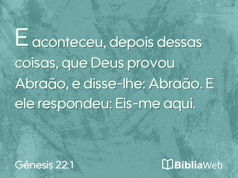 Gênesis 22:1 em imagem para compartilhar