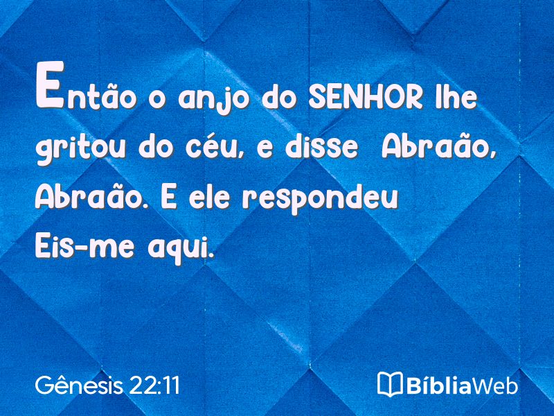 Gênesis 22:11 em imagem para compartilhar