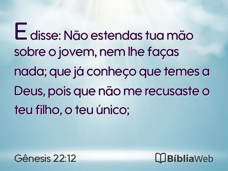 Gênesis 22:12 em imagem para compartilhar
