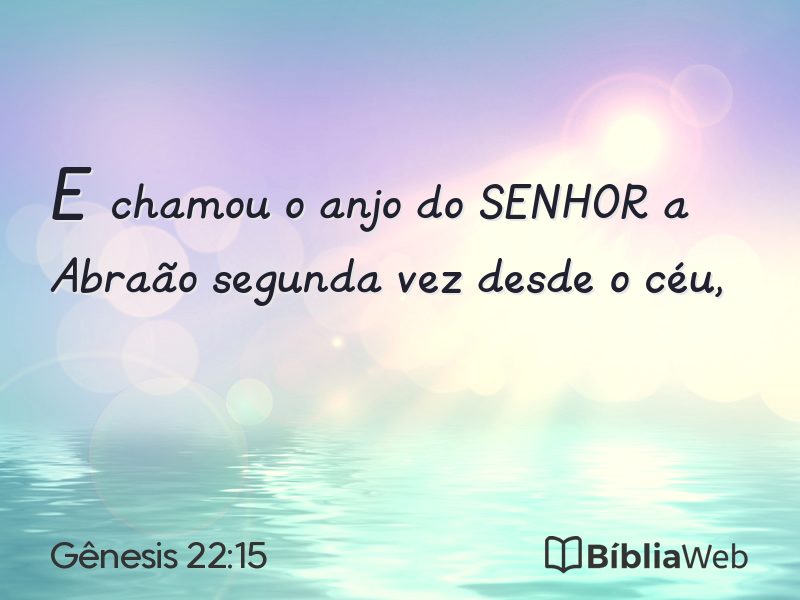 Gênesis 22:15 em imagem para compartilhar
