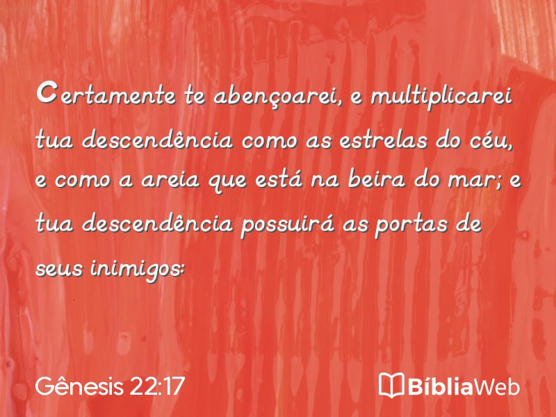 Gênesis 22:17 em imagem para compartilhar